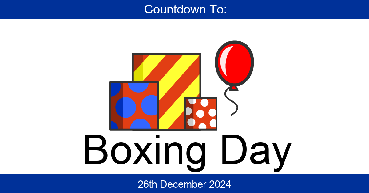 Countdown To Boxing Day Days Until Boxing Day