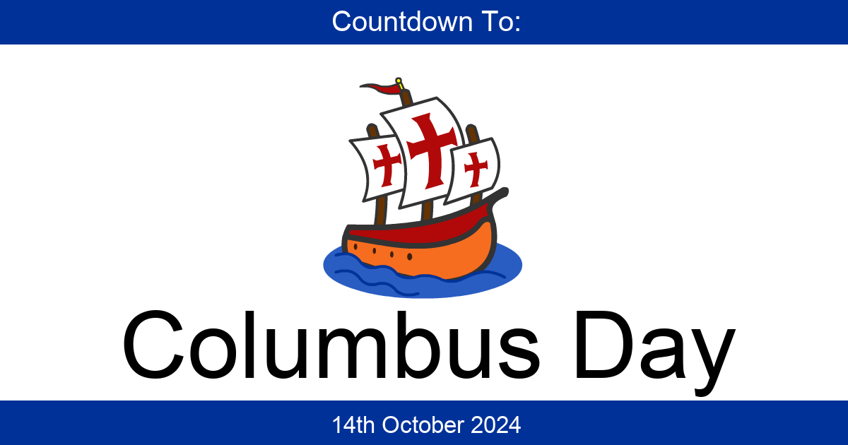 Columbus Day 2024 Countdown Date Carri Cristin