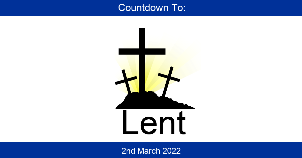 Countdown To Lent Days Until Lent