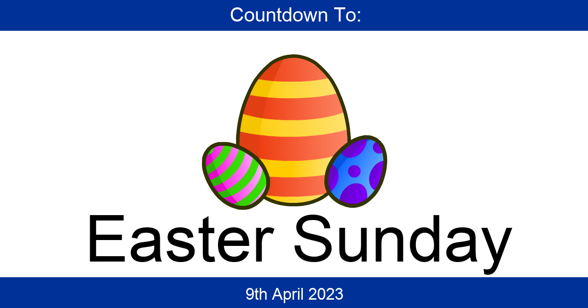 Countdown To Easter Sunday Days Until Easter Sunday