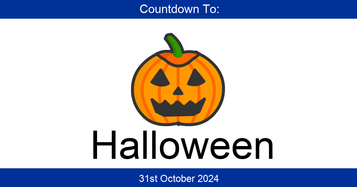 Countdown To Halloween Days Until Halloween