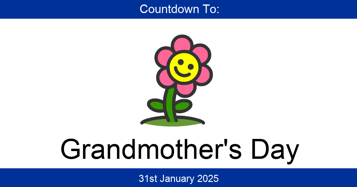 Countdown To Grandmother's Day Days Until Grandmother's Day