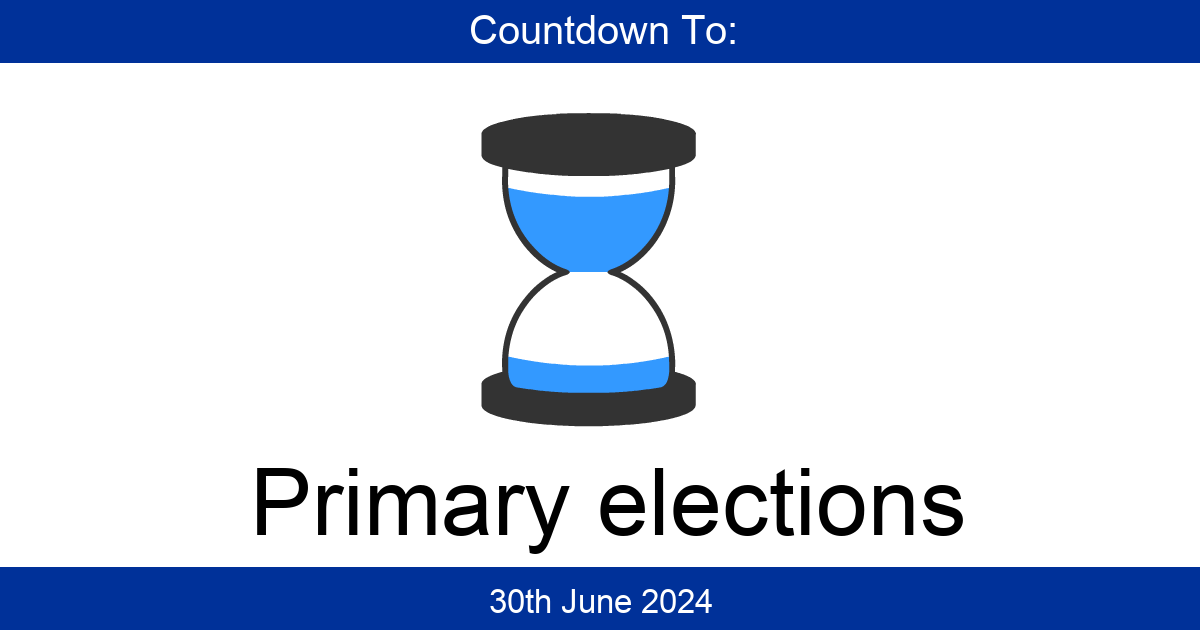 Countdown To Primary elections Days Until Primary elections
