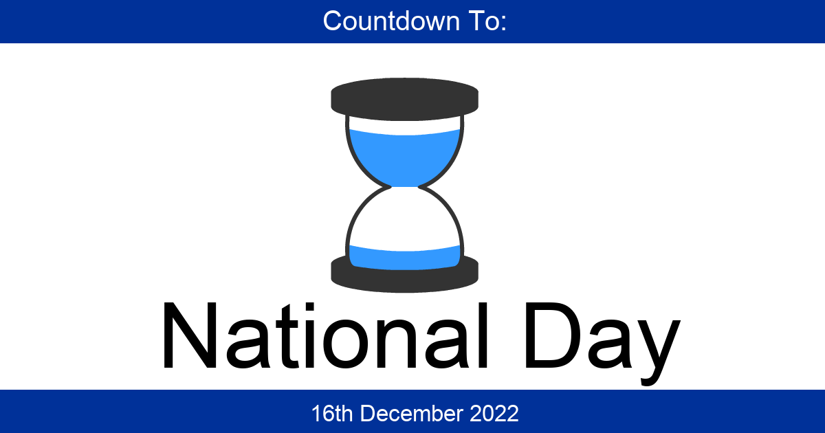 Countdown To National Day Days Until National Day