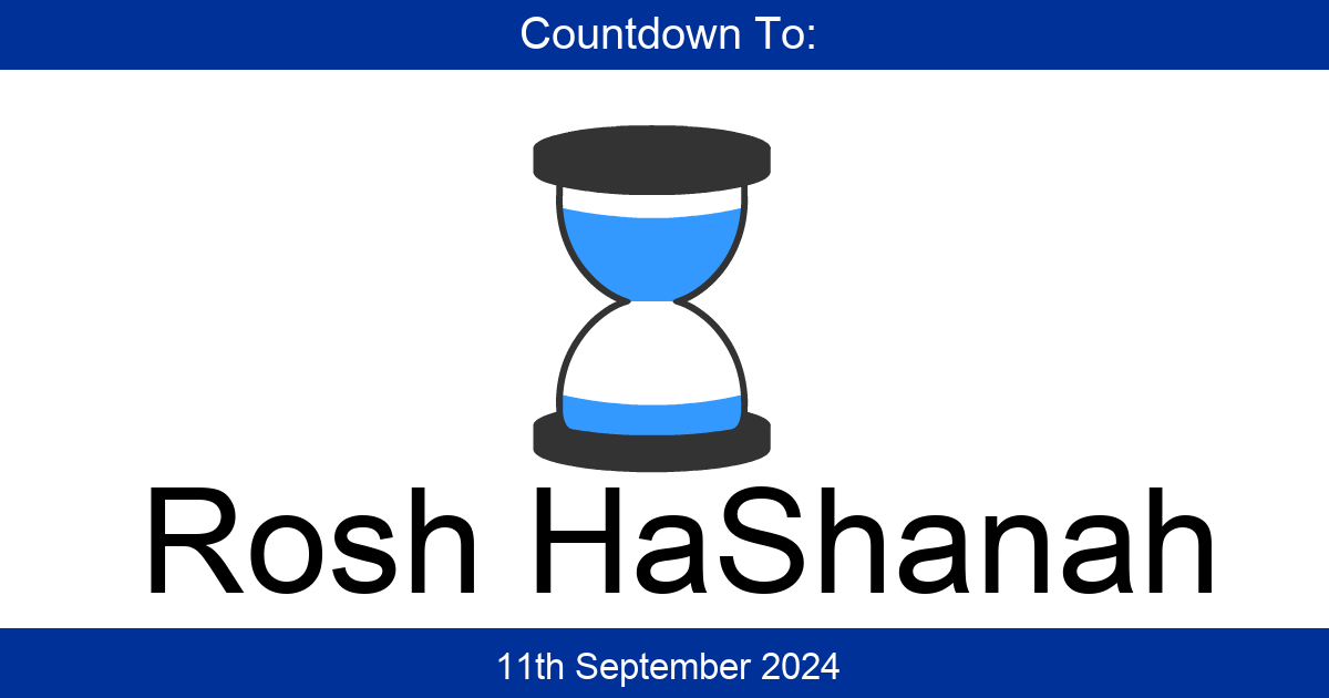 Countdown To Rosh HaShanah Days Until Rosh HaShanah