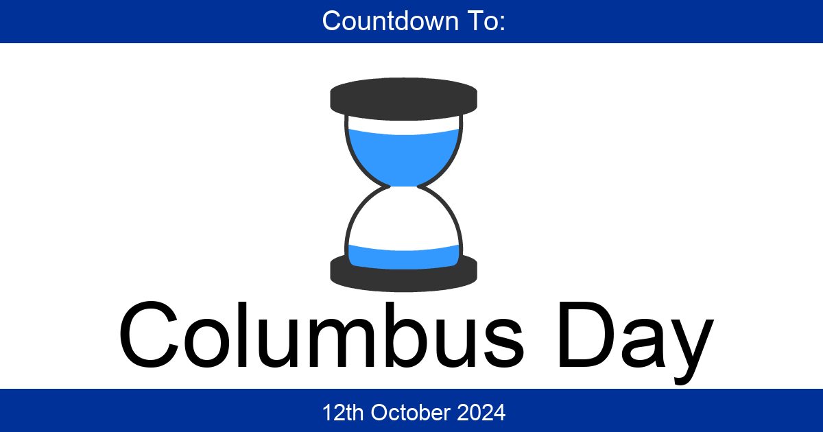 Columbus Day Day 2024 Countdown Rasla Cathleen