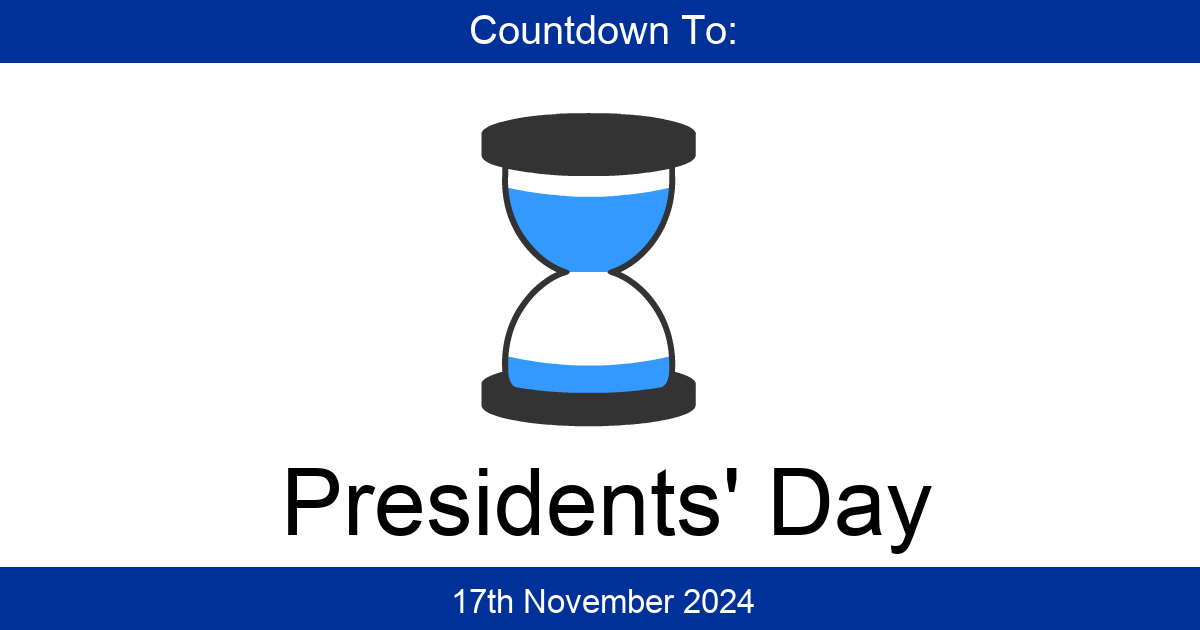 Countdown To Presidents' Day Days Until Presidents' Day