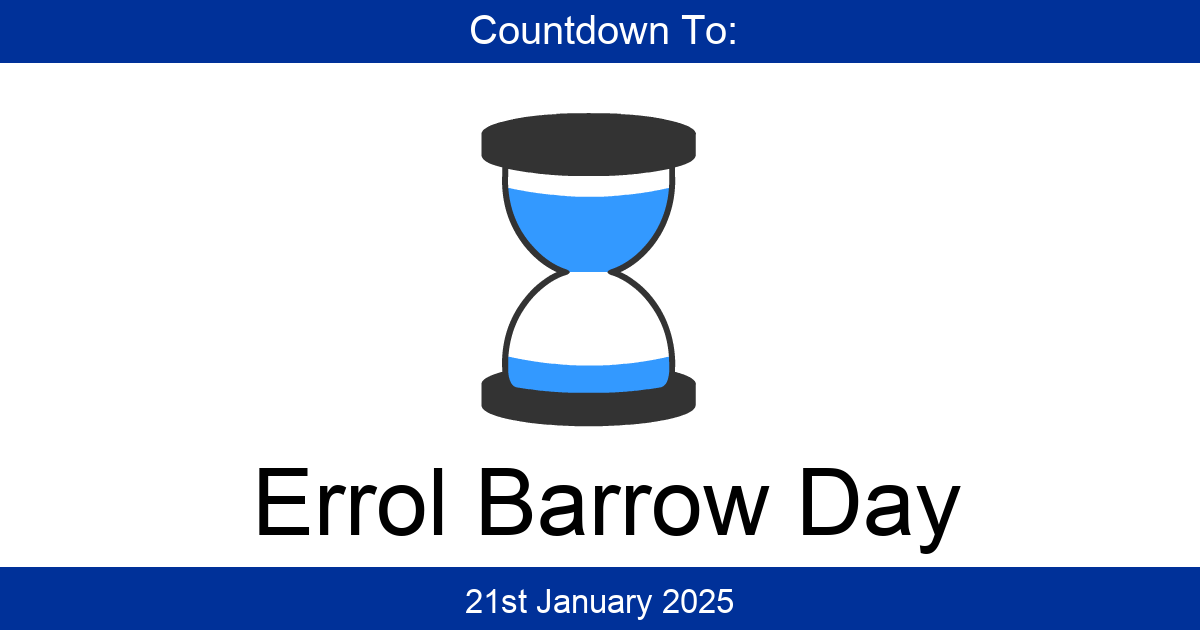 Countdown To Errol Barrow Day Days Until Errol Barrow Day