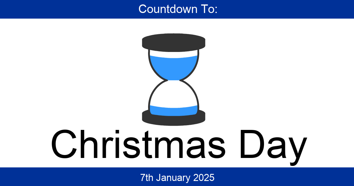 Countdown To Christmas Day Days Until Christmas Day