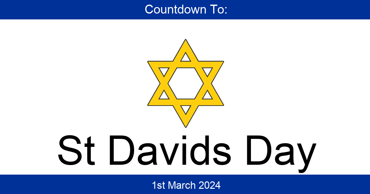 Countdown To St Davids Day Days Until St Davids Day