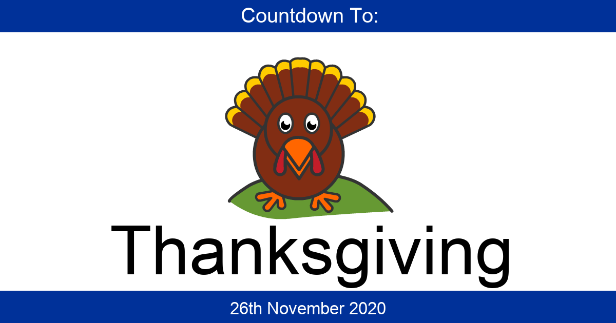 Countdown To Thanksgiving | Days Until Thanksgiving