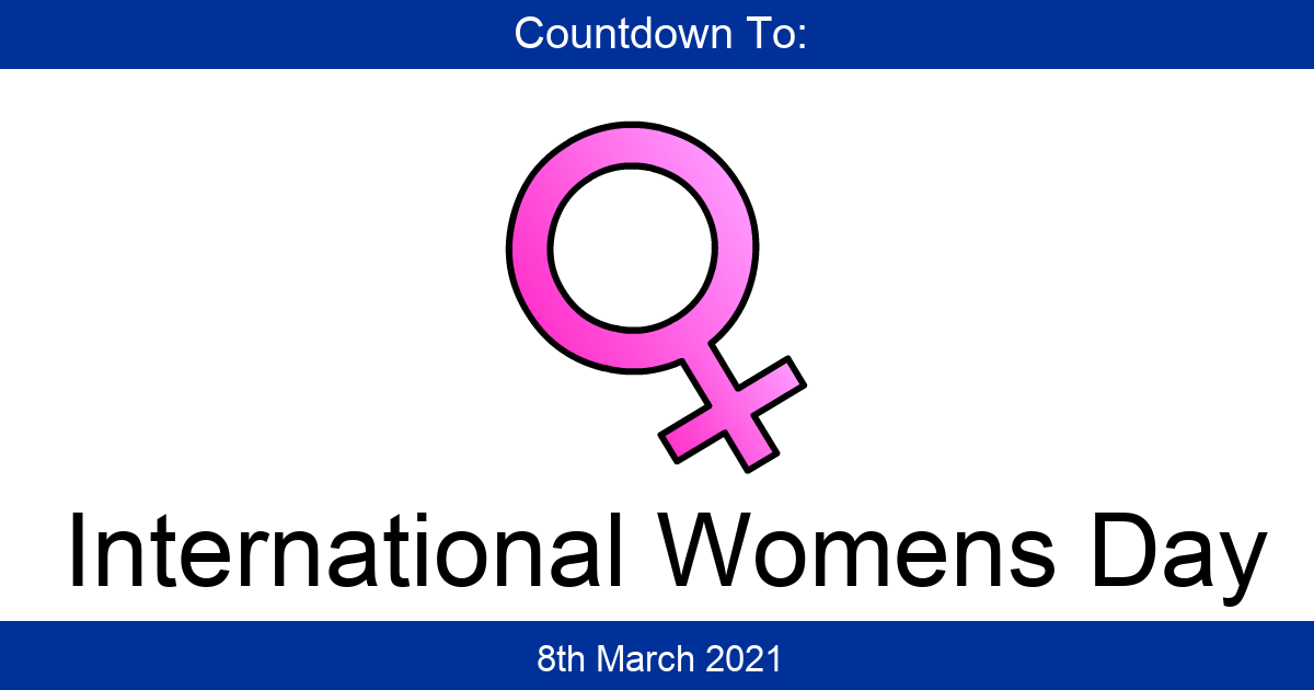 Countdown To International Womens Day Days Until